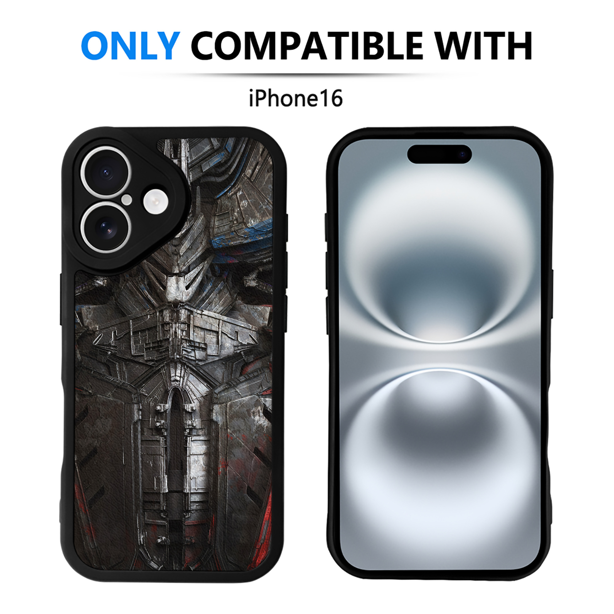 （画像用） Transformers トランスフォーマー 【iPhone 16シリーズ対応】シリコンスマホケース（レザー調） 材質：シリコン